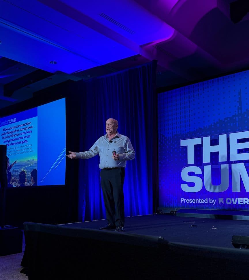 Dr. Howard Farran speaking on the main stage