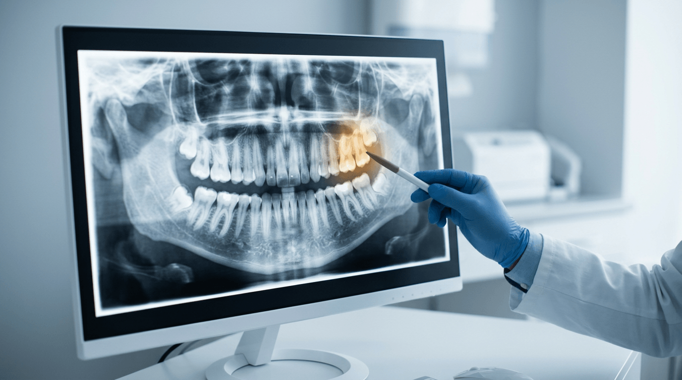 Abstract hero image showing an indistinct shape on the left and an annotated, clarified shape on the right